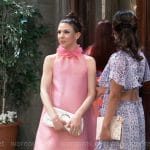 Kristina’s pink ruffle neck dress on General Hospital
