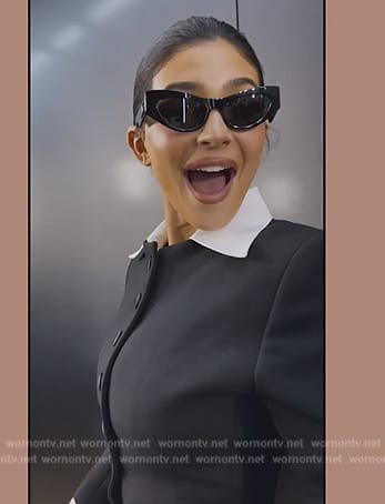 Kylie’s black cat eye sunglasses on The Kardashians