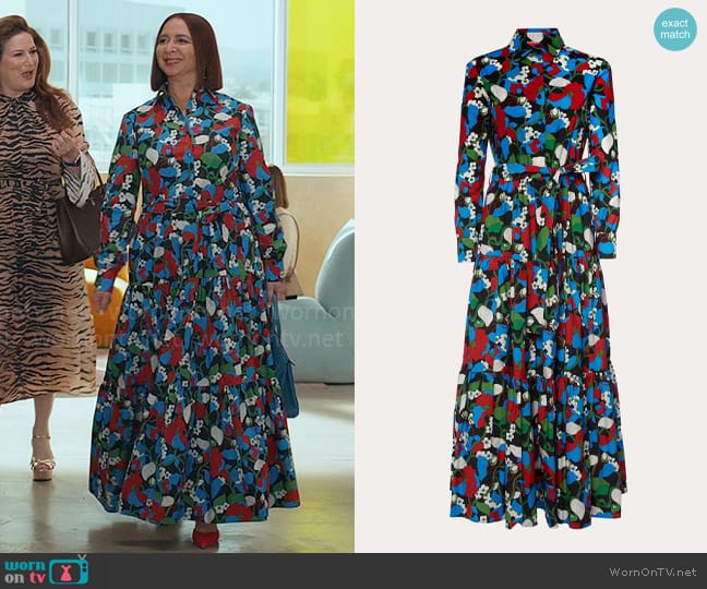 La DoubleJ Bellini Dress in Vines worn by Molly Novak (Maya Rudolph) on Loot