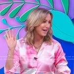 Lara’s pink print blouse on Good Morning America
