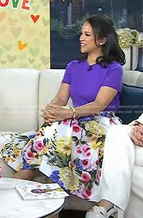 Laura’s white floral skirt on Today
