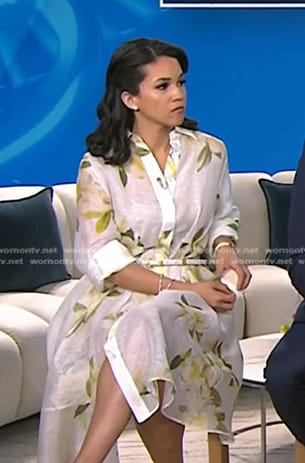 Laura’s white floral shirtdress on Today