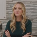 Laura’s green button cuff sweater on All American