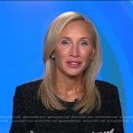 Lauren Book’s black pearl embellished tweed jacket on Good Morning America