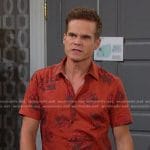 Leo’s red floral shirt on Days of our Lives