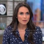 Lilia Luciano’s blue paisley print dress on CBS Mornings