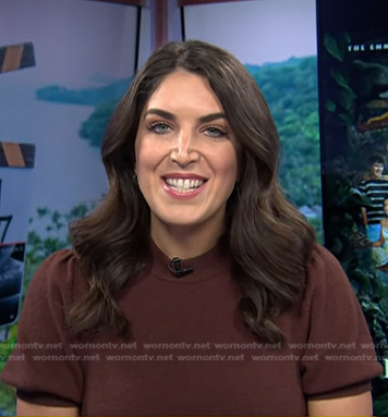 Liz Kreutz’s brown short sleeve sweater on Today