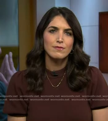 Liz Kreutz’s brown short sleeve sweater on Today
