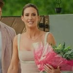 Polly’s pink dress with contrast straps on Selling the OC