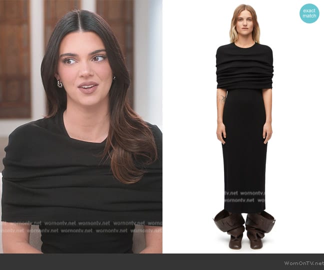 Loewe Cape tube dress in cotton worn by Kendall Jenner (Kendall Jenner) on The Kardashians