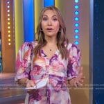 Lori’s pink marble print midi dress on Good Morning America