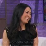 Lulu Cheng’s black studded dress on CBS Mornings