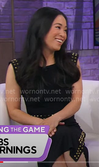 Lulu Cheng’s black studded dress on CBS Mornings
