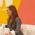 Madelaine Petsch’s gray mini dress on The Drew Barrymore Show