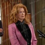 Maggie’s pink blazer with velvet collar on Days of our Lives