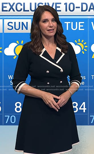 Maria’s black double breasted blazer dress on Today