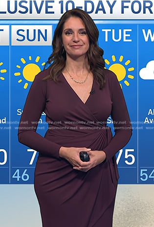Maria’s burgundy wrap dress on Today