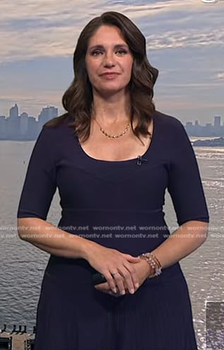 Maria’s purple scoop neck dress on Today