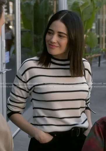 Marisol’s white striped sweater on 9-1-1