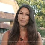 Marissa Parra’s brown sleeveless trench dress on Today