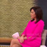 Meg Oliver’s pink tie sleeve dress on CBS Mornings