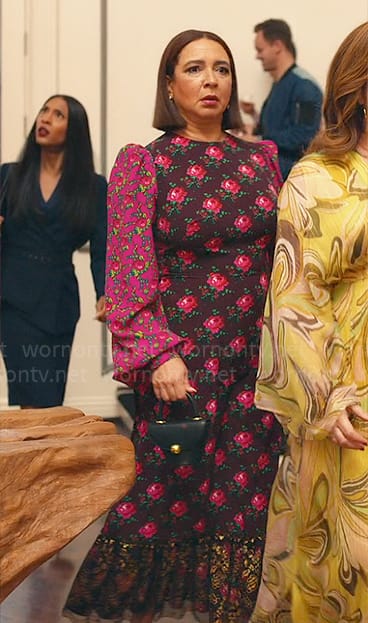 Molly’s long mixed floral dress on Loot