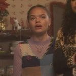 Mouse’s patchwork sweater vest on Pretty Little Liars Original Sin