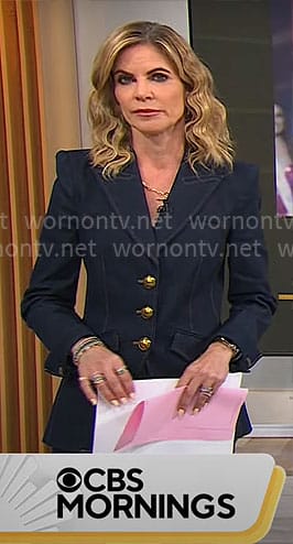 Natalie Morales’ denim blazer on CBS Mornings
