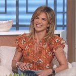 Natalie’s orange floral top and turn up jeans on The Talk