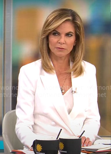 Natalie Morales’ white blazer on CBS Mornings