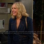 Nicole’s denim wrap dress  on Days of our Lives