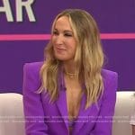 Nikki Glaser’s purple blazer and pants on Today