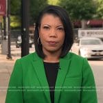 Nikole Killion’s green blazer on CBS Evening News