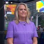 Nina Leigh Krueger’s purple tie waist dress on Good Morning America