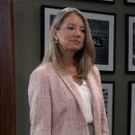 Nina’s pink tweed blazer on General Hospital