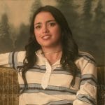 Noa’s blue striped pullover on Pretty Little Liars Original Sin
