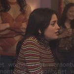 Noa’s striped rib knit top on Pretty Little Liars Original Sin