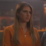 Nomi’s orange cropped cardigan on Grown-ish