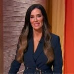 Patti Stranger’s navy belted dress on Sherri