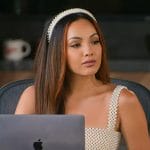 Lauren’s pearl embellished top on Selling the OC