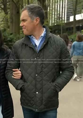 Peter Alexander’s dark green quilted jacket on Today