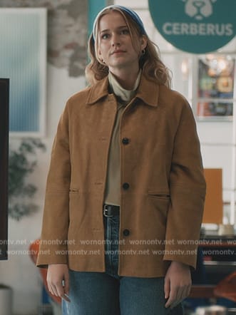 Quinn’s suede jacket on Elsbeth