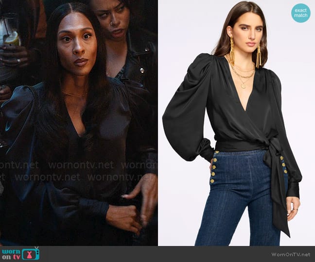Ramy Brook Pauline Blouse worn by Sofia Salinas (Michaela Jaé Rodriguez) on Loot