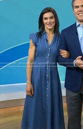 Rebecca Alexander’s cap sleeve denim shirtdress on Today