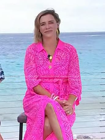 Rebecca Singleton’s pink eyelet shirtdress on Today