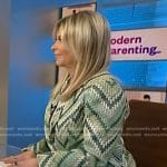 Dr. Robi Ludwig’s green chevron cutout blazer on NBC News Daily
