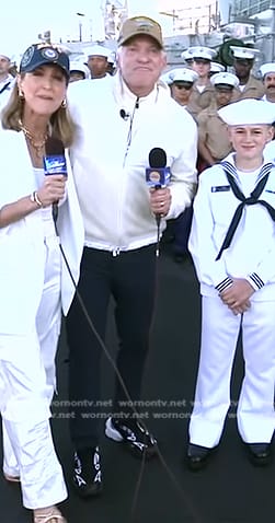 Sam Champion’s black sneakers on Good Morning America