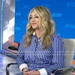 Samantha Peszek’s blue striped shirtdress on Today