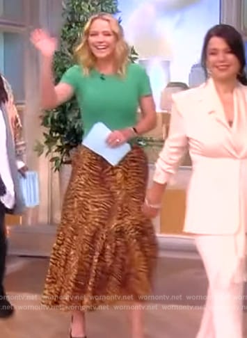 Sara’s tiger stripe skirt on The View