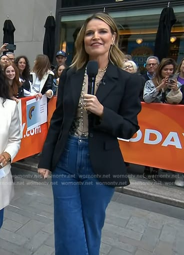 Savannah’s black blazer and jeans on Today